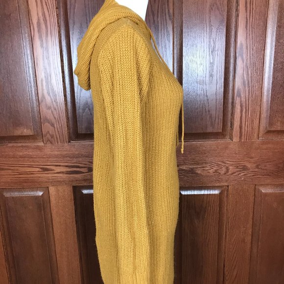 Super Cute! Mustard Yellow Sweater Dress - Picture 4 of 4